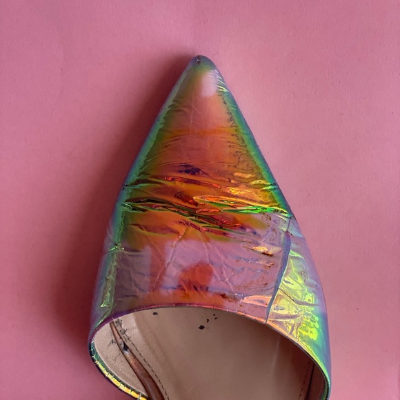J CREW heels with pointy toe and fabulous holographic design. - Picture 3 of 4